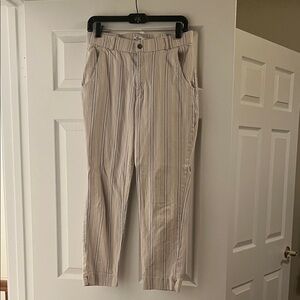 Hollister Beige Striped Chinos